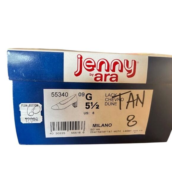 Y2K jenny by ara Milano Cap-Toe Pumps 8 – Beige/Tan Leather, - Picture 11 of 11